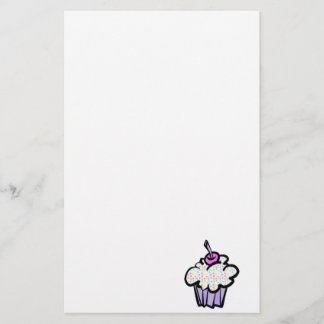 pastel dots cupcake stationery