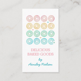 Pastel Doughnuts | Pastry Bakery Business Card
