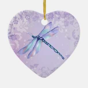Pastel Dragonfly Ceramic Tree Decoration