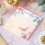 Pastel Dragonfly Floral Garden Personalised Name Notepad<br><div class="desc">Embrace the beauty of a summer meadow with this charming, personalised notepad. A delicate dragonfly hovers amidst a soft array of pastel flowers and foliage. The light and airy design creates a peaceful and whimsical feel. Add your own text to personalise this notepad. Perfect for to-do lists, notes, or sharing...</div>