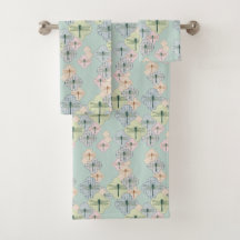 Pastel Dragonfly Pattern Blue Coastal Illustration