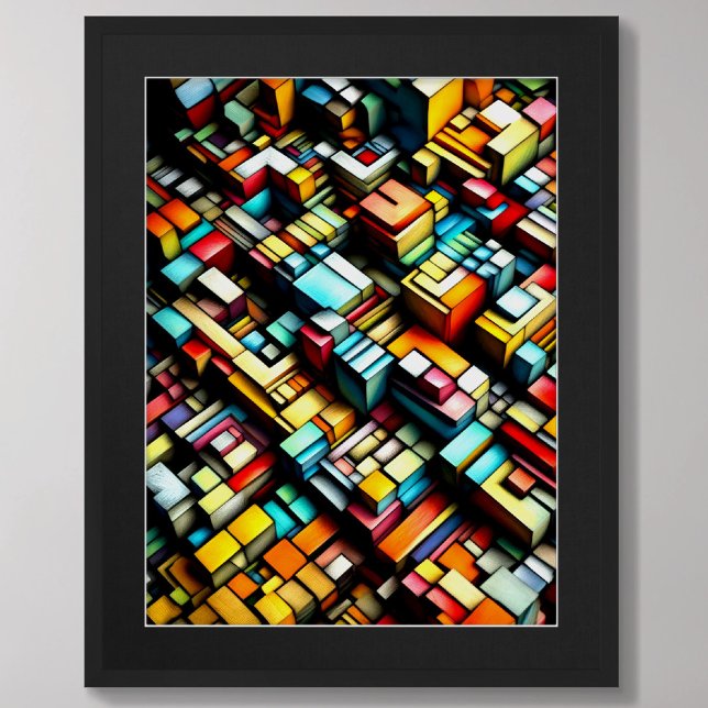Pastel Drawing Abstract Dimensional Vertical Poster (Creator Uploaded)