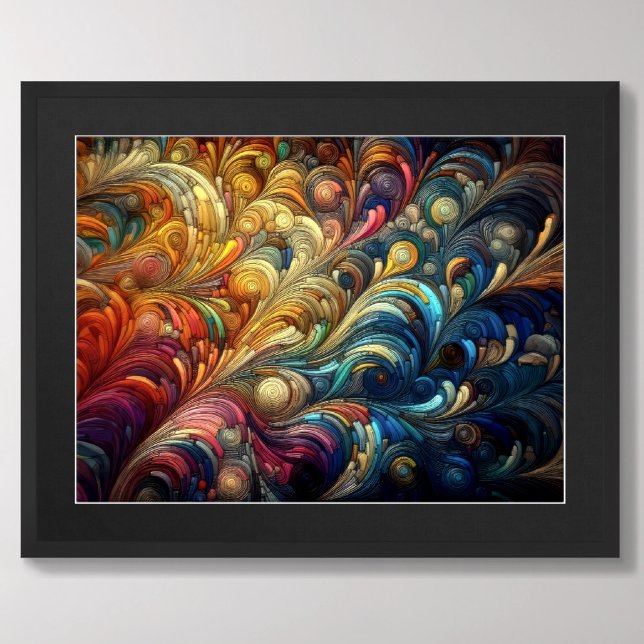 Pastel Drawing Abstract Organic Bubbly Colourful Poster (Creator Uploaded)