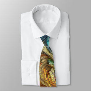 Pastel Drawing Abstract Organic Bubbly Colourful Tie
