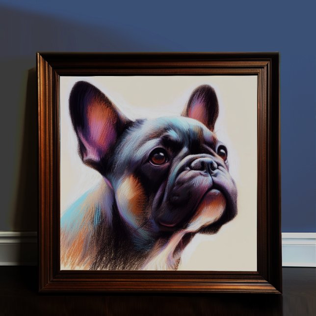 Pastel Drawing of a French Bulldog II Poster (Creator Uploaded)
