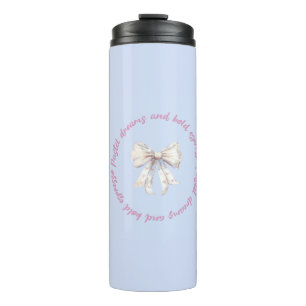 Pastel Dreams and Bold Espresso   Aesthetic Therma Thermal Tumbler