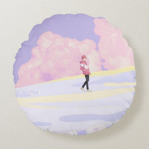 Pastel Dreamscape Walker Round Cushion