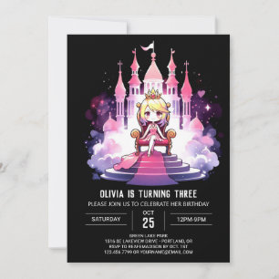 Pastel Dreamy Princess Birthday Invitation