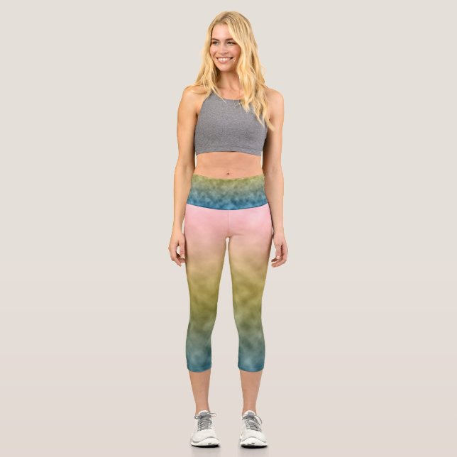 Pastel Drift Capri Leggings (Front)