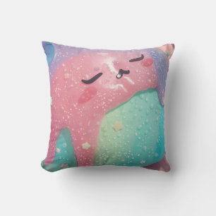 Pastel Drip Kawaii Candy Character Art Cushion