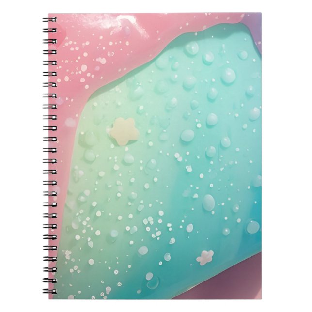 Pastel Drip Kawaii Candy Character Art Notebook (Front)