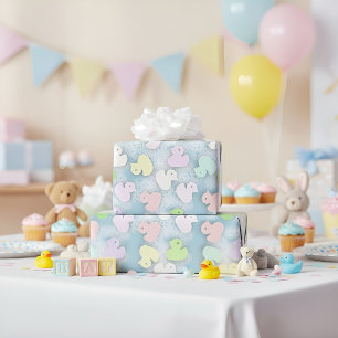 Pastel Ducks- Milky Bath Wrapping Paper