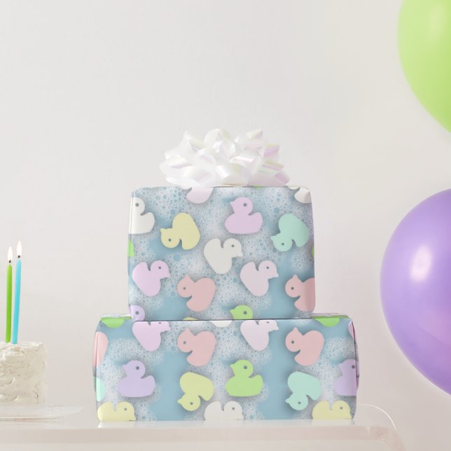Pastel Ducks- Milky Bath Wrapping Paper (Party Gifts)