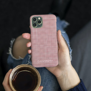 Pastel Dusty Rose Blush Pink Texture Pattern Case-Mate iPhone Case