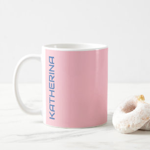 Pastel Dusty Rose Solid Colour Personalised Coffee Mug