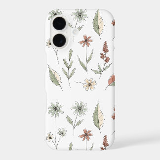 Pastel Earthy Wildflowers Phone Case