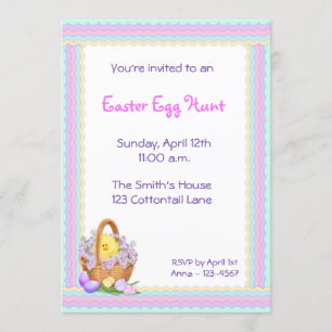 Pastel Easter Basket Invitation