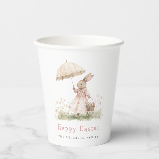 Pastel Easter Bunny Paper Cups (Front)