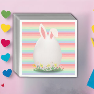 Pastel Easter Egg Bunny Baby Shower Napkin