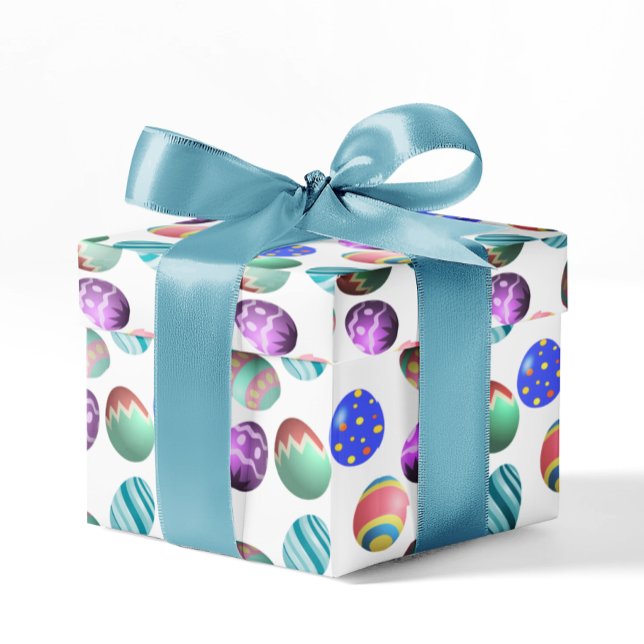 Pastel Easter Egg Colourful Decorated Easter Eggs Wrapping Paper (Creator Uploaded)