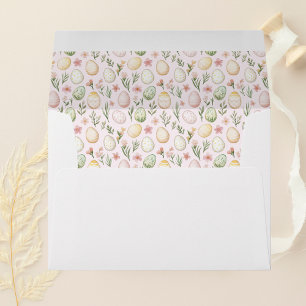 Pastel Easter Egg Pattern Photo Easter Envelope