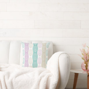 Pastel Easter Egg Pattern – Spring Holiday Design Cushion