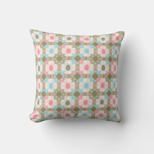 Pastel Easter Egg Seamless Pattern Cushion