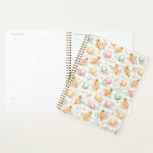 Pastel Easter Eggs & Carrots Watercolor Pattern