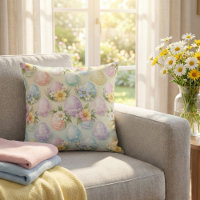Pastel Easter Eggs & Flowers - Whimsical Spring