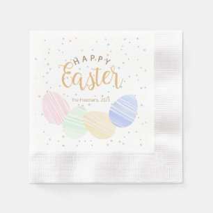 Pastel Easter Eggs Personalised Napkins 
