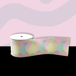 Pastel Easter eggs ribbon Grosgrain Ribbon