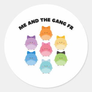 Pastel Easter Funny Homies Meme Cute Ba  Classic Round Sticker