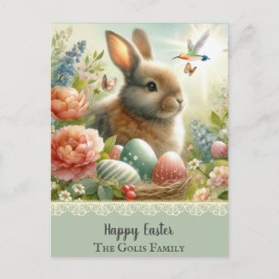 Pastel Easter Holiday Personalised Postcard