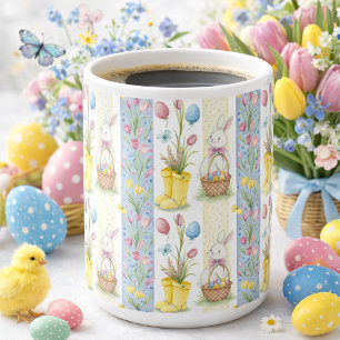Pastel Easter Panel Pattern Coffee Mug