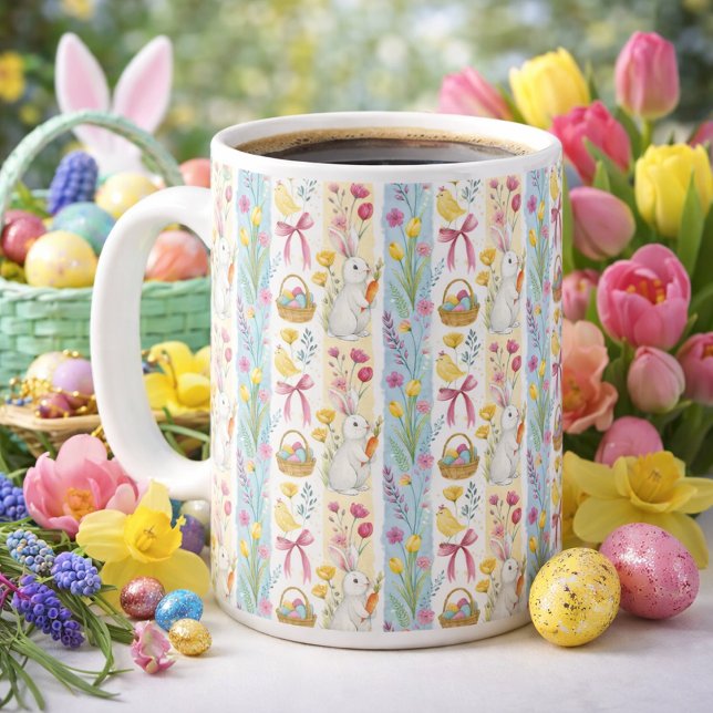 Pastel Easter Stripe Pattern  Coffee Mug (Creator Uploaded)