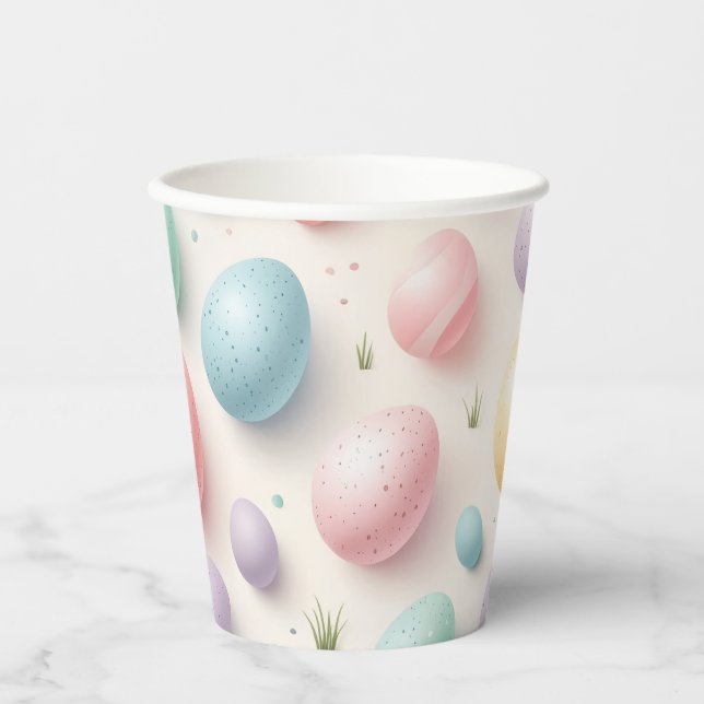 Pastel Egg Paper Party Cups (Front)