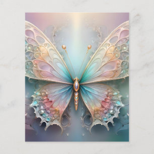 Pastel Elegant Fractal Butterfly, Flyer