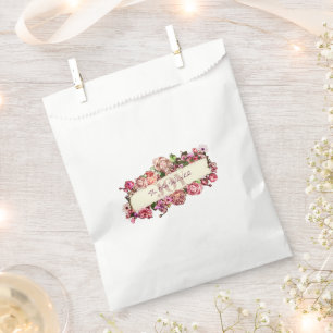 Pastel Elegant Vintage Blush Victorian Rose Custom Favour Bags