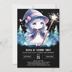 Pastel Elegant Wizard Birthday Invitation