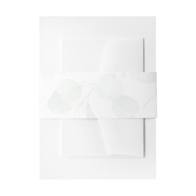 Pastel Eucalyptus Invitation Belly Band (Front Example)