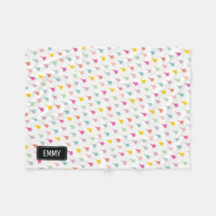 Pastel F-15 Eagle Fighter Jet Baby Blanket