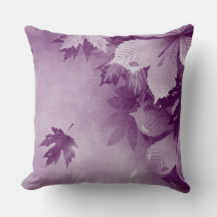 PASTEL FALL PURPLE LEAVES CUSHION
