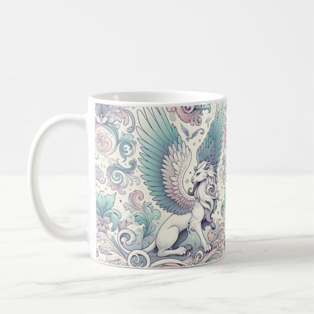 Pastel Fantasy Griffin  Coffee Mug (Left)