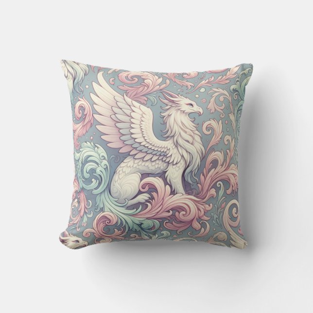 Pastel Fantasy Griffin  Cushion (Front)