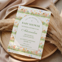 Pastel Farm Animals Garden Baby Shower