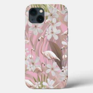 Pastel Flamingo Jungle Love #2 #tropical #wall iPhone 13 Case