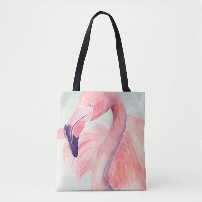 Pastel Flamingo Tote Bag (Front)