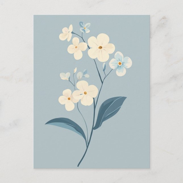 Pastel Flora in Stillness #093 Postcard (Front)