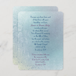 Pastel Floral Abstract Vow Renewal Invitation