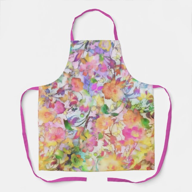 Pastel floral apron (Front)